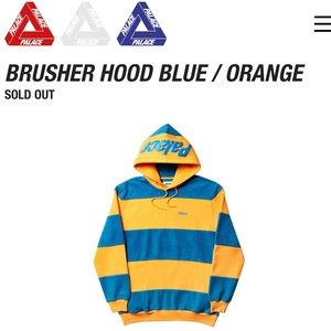 Palace brusher hood blue/orange